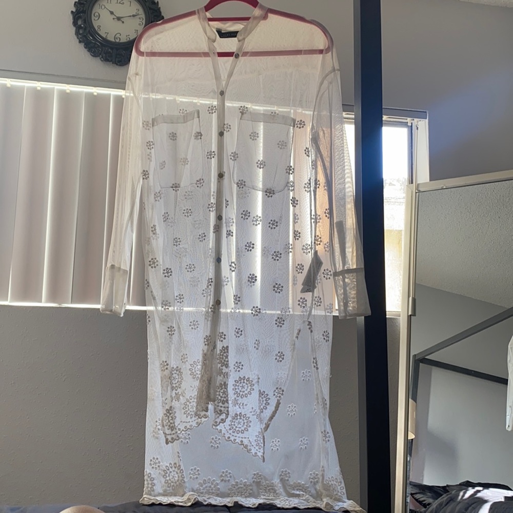 Cover up/ over button up shirt